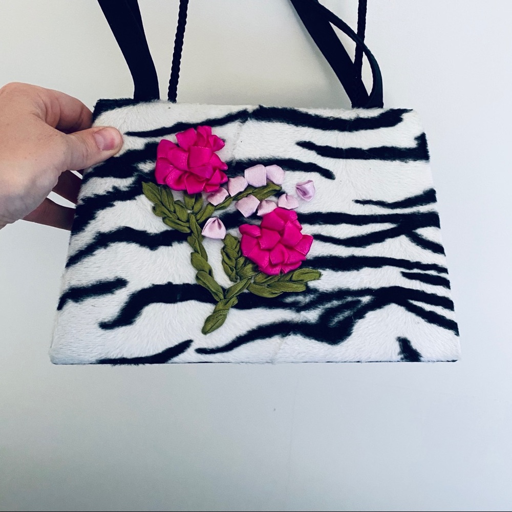 Sasha Zebra and Flower Handbag